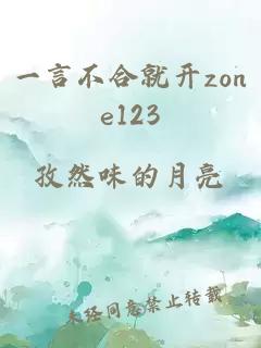 一言不合就开zone123